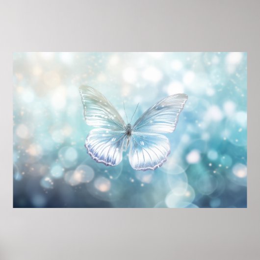 Butterfly Air Nature Serene Tranquil Poster (Vorne)