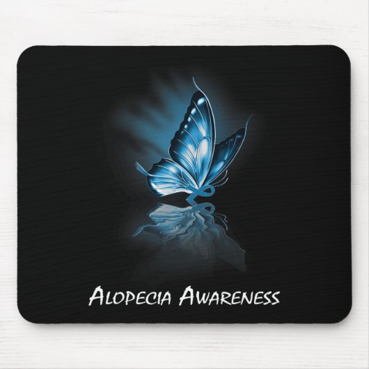 Butterfly-Alopecia Bewusstsein Mousepad (Vorne)