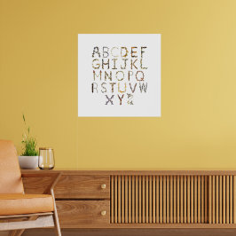 Butterfly Alphabet for Nature Kinderzimmer - ABC Poster