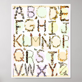 Butterfly Alphabet Poster - Kinder ABC