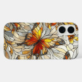 Butterfly Amber Stain Glass Pattern Case-Mate iPhone Hülle (Rückseite (Horizontal))