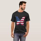 Butterfly American Flag 4Th Of July Butterfly T-Shirt (Vorne ganz)