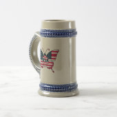 Butterfly American Flag Design-62616 Bierglas (Vorderseite Links)