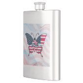 Butterfly American Flag Design-62616 Flachmann (Links)
