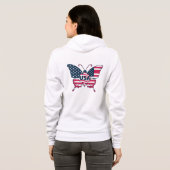 Butterfly American Flag Design-62616 Hoodie (Schwarz voll)