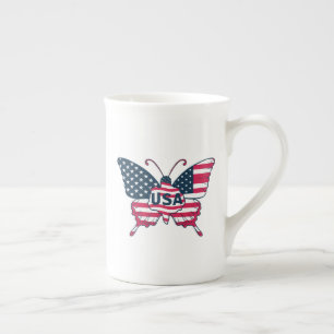 Butterfly American Flag Design-62616 Porzellantasse
