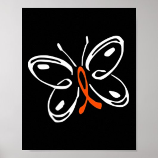 Butterfly Aml Leukemia Bewusstsein Poster (Vorne)