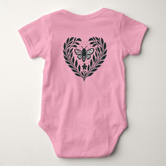 Butterfly and Boughs Baby T-Shirt Baby Strampler (Rückseite)