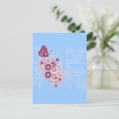 Butterfly-and-Circles Postkarte (Stehend Vorderseite)