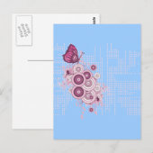 Butterfly-and-Circles Postkarte (Vorne/Hinten)