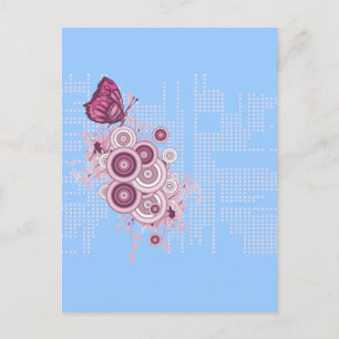 Butterfly-and-Circles Postkarte