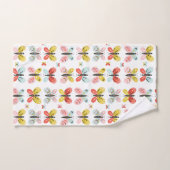 Butterfly And Floral Pattern  Badhandtuch Set (Handtuch)