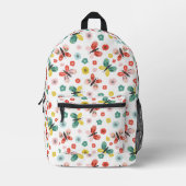 Butterfly And Floral Pattern  Bedruckter Rucksack (Vorderseite)