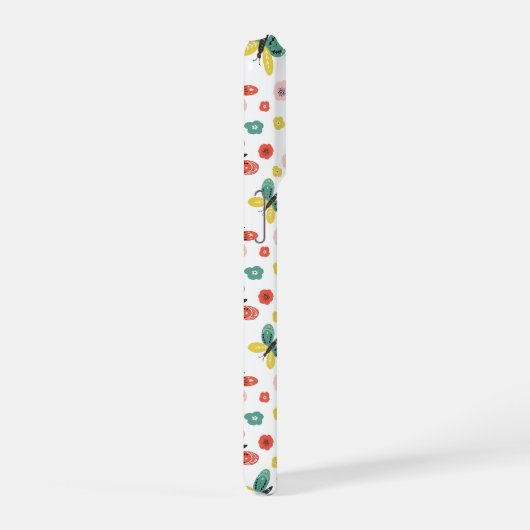 Butterfly And Floral Pattern  iPhone Hülle (Rechte Seite)