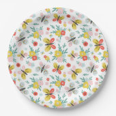 Butterfly And Floral Pattern  Pappteller (Vorderseite)