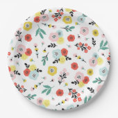 Butterfly And Floral Pattern  Pappteller (Vorderseite)