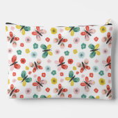 Butterfly And Floral Pattern  Zubehörtasche (Rückseite)