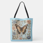 Butterfly and Flowers Garden, Lovely, Classic  Tasche (Rückseite)