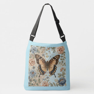 Butterfly and Flowers Garden, Lovely, Classic  Tragetaschen Mit Langen Trägern