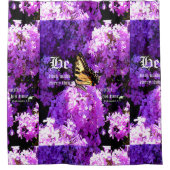 Butterfly and Phlox, Ecclesiastes 3:11 Duschvorhang (Vorderseite)