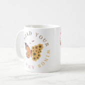 Butterfly and Sunflower Design Kaffeetasse (Vorderseite Links)
