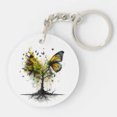 Butterfly Animal Creative Art Schlüsselanhänger (Rückseite)