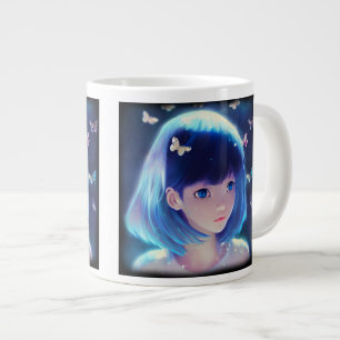 Butterfly Anime Girl Jumbo-Tasse