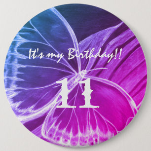 Butterfly anpassen Es ist mein Geburtstag Button