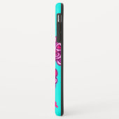 Butterfly aqua pink whimissis Grafik Case-Mate iPhone Hülle (Hinten/Links)