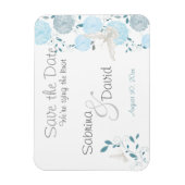 Butterfly Aquamarin Blue Chrysanthemas Save the Da Magnet (Vertikal)