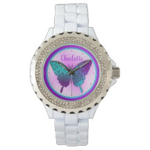 Butterfly Aquamarin Lila Ombre Niedlich Personalis