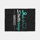 Butterfly Aquamariner Ribbon-Herbst Fleecedecke (Vorderseite (Horizontal))