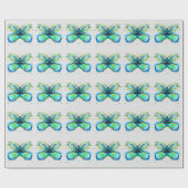 Butterfly Aquarell-Aquarell Geschenkpapier (Flach)