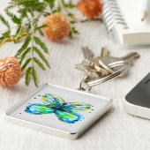 Butterfly Aquarell-Aquarell Schlüsselanhänger (Seite)