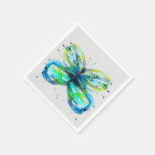Butterfly Aquarell-Aquarell Serviette (Ecke)