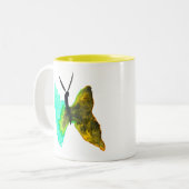 Butterfly Aquarell hübsch Zweifarbige Tasse (Vorderseite Links)