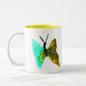 Butterfly Aquarell hübsch Zweifarbige Tasse (Links)