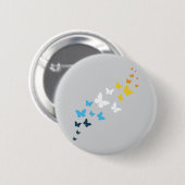 Butterfly AroAce Pride - AroAce Flag Colors Button (Vorne & Hinten)