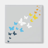 Butterfly AroAce Pride - AroAce Flag Colors Magnet (Vorne)