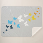 Butterfly AroAce Pride - AroAce Flag Colors Sherpadecke (Vorderseite (Horizontal))
