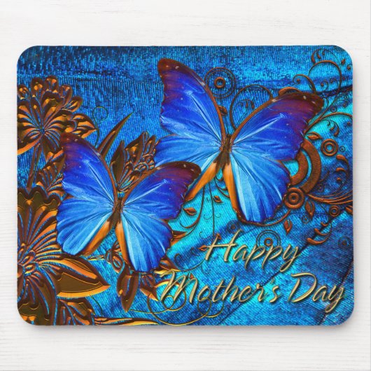 Butterfly Art 35 Glückliche Mutter Tag Mousepad (Vorne)