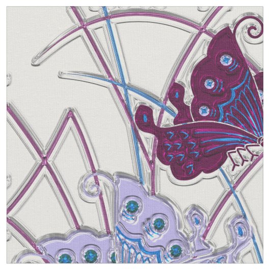 Butterfly Art 62A-62B Farboption Benutzerdefiniert Stoff (Nahaufnahme)