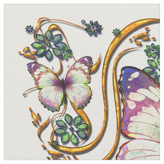 Butterfly Art 6B Custom Fabric Stoff (Nahaufnahme)