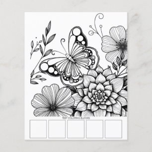 Butterfly Art Adult Farbseiten Flyer
