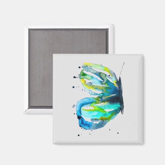 Butterfly Art Aquarell Magnet (Vorderseite/Rückseite)
