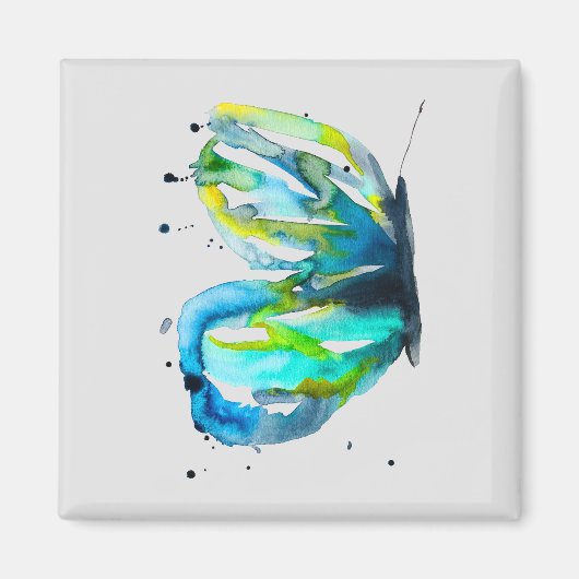 Butterfly Art Aquarell Magnet (Vorne)