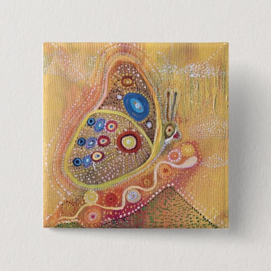 Butterfly Art Drawing Button (Vorderseite)