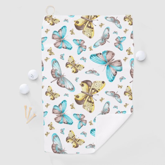 Butterfly Art Drawing Golfhandtuch (Insitu)