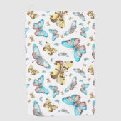 Butterfly Art Drawing Golfhandtuch (Vorderseite)