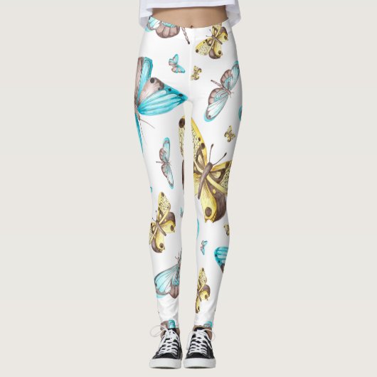 Butterfly Art Drawing Leggings (Vorderseite)